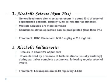 Alcohol Withdrawal Seizures
